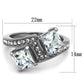 TK2113 - High polished (no plating) Stainless Steel Ring with AAA Grade CZ  in Clear-1