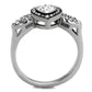 TK2136 - Two-Tone IP Black Stainless Steel Ring with Top Grade Crystal  in Black Diamond-2