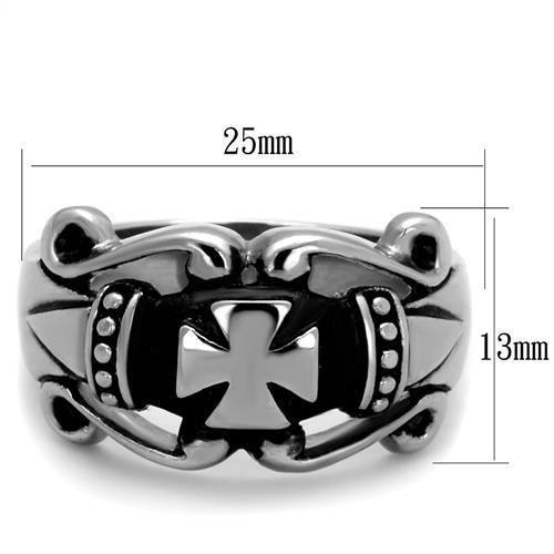 TK2141 - High polished (no plating) Stainless Steel Ring with No Stone-1