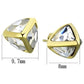 TK2148 - IP Gold(Ion Plating) Stainless Steel Earrings with Synthetic Synthetic Glass in Clear-1