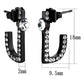 TK2150 - IP Black(Ion Plating) Stainless Steel Earrings with Top Grade Crystal  in Clear-1