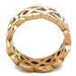 TK2159 - IP Rose Gold(Ion Plating) Stainless Steel Ring with Epoxy  in White-2