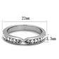 TK2163 - High polished (no plating) Stainless Steel Ring with Top Grade Crystal  in Clear-1