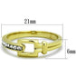 TK2164 - Two-Tone IP Gold (Ion Plating) Stainless Steel Ring with Top Grade Crystal  in Clear-1