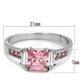TK2169 - High polished (no plating) Stainless Steel Ring with AAA Grade CZ  in Rose-1