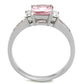 TK2169 - High polished (no plating) Stainless Steel Ring with AAA Grade CZ  in Rose-2