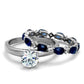TK2175 - High polished (no plating) Stainless Steel Ring with AAA Grade CZ  in Clear-1