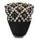 TK2197 - IP Black(Ion Plating) Stainless Steel Ring with Top Grade Crystal  in Metallic Light Gold-3