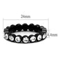 TK2207 - IP Black(Ion Plating) Stainless Steel Ring with Top Grade Crystal  in Clear-1