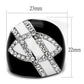 TK2211 - High polished (no plating) Stainless Steel Ring with Top Grade Crystal  in Clear-1