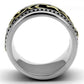 TK2234 - Two-Tone IP Gold (Ion Plating) Stainless Steel Ring with Epoxy  in Jet-2