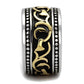 TK2234 - Two-Tone IP Gold (Ion Plating) Stainless Steel Ring with Epoxy  in Jet-3