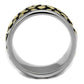 TK2238 - Two-Tone IP Gold (Ion Plating) Stainless Steel Ring with Epoxy  in Jet-2