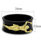 TK2240 - IP Gold+ IP Black (Ion Plating) Stainless Steel Ring with No Stone-1