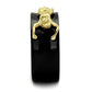 TK2240 - IP Gold+ IP Black (Ion Plating) Stainless Steel Ring with No Stone-3