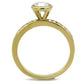 TK2254 - IP Gold(Ion Plating) Stainless Steel Ring with AAA Grade CZ  in Clear-2