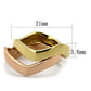 TK2265 - IP Gold & IP Rose Gold (Ion Plating) Stainless Steel Ring with No Stone-1