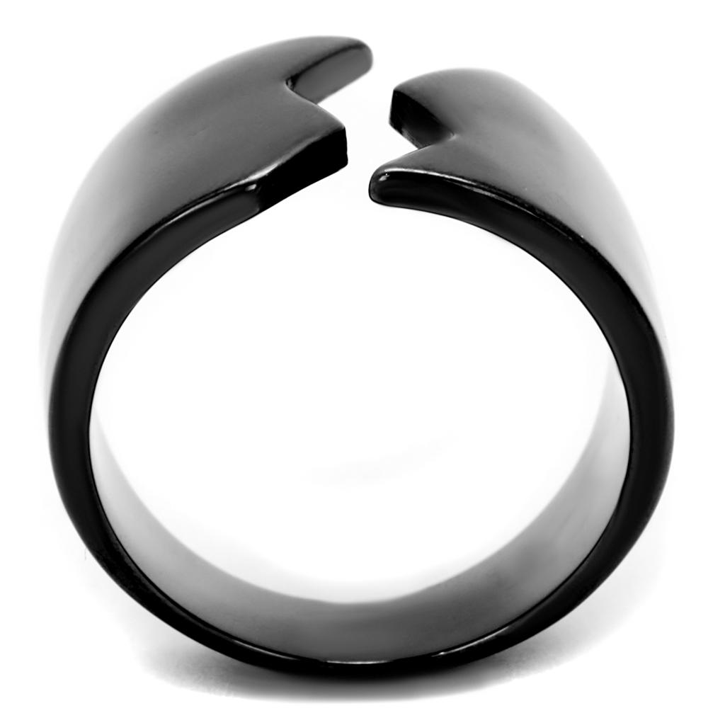 TK2268 - IP Light Black  (IP Gun) Stainless Steel Ring with No Stone-2