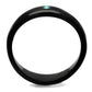 TK2274 - IP Black(Ion Plating) Stainless Steel Ring with Top Grade Crystal  in Light Sapphire-2