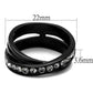 TK2281 - IP Black(Ion Plating) Stainless Steel Ring with Top Grade Crystal  in Black Diamond-1