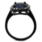 TK2283 - Two-Tone IP Black (Ion Plating) Stainless Steel Ring with Synthetic Synthetic Glass in Montana-2