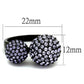 TK2285 - IP Black(Ion Plating) Stainless Steel Ring with Top Grade Crystal  in Multi Color-1