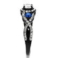 TK2286 - Two-Tone IP Black (Ion Plating) Stainless Steel Ring with AAA Grade CZ  in Clear-3