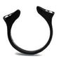 TK2287 - IP Black(Ion Plating) Stainless Steel Ring with Top Grade Crystal  in Clear-2