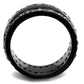 TK2290 - IP Black(Ion Plating) Stainless Steel Ring with AAA Grade CZ  in Clear-2