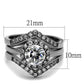 TK2297 - High polished (no plating) Stainless Steel Ring with AAA Grade CZ  in Clear-1