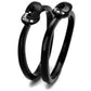 TK2300 - IP Black(Ion Plating) Stainless Steel Ring with Top Grade Crystal  in Clear-3