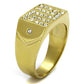 TK2311 - IP Gold(Ion Plating) Stainless Steel Ring with Top Grade Crystal  in Clear-3