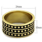TK2312 - IP Gold(Ion Plating) Stainless Steel Ring with Epoxy  in Jet-1