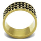 TK2312 - IP Gold(Ion Plating) Stainless Steel Ring with Epoxy  in Jet-2