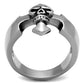 TK2318 - High polished (no plating) Stainless Steel Ring with Epoxy  in Jet-2