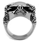 TK2323 - High polished (no plating) Stainless Steel Ring with Epoxy  in Jet-2