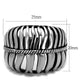 TK2341 - High polished (no plating) Stainless Steel Ring with Epoxy  in Jet-1