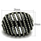 TK2345 - IP Black(Ion Plating) Stainless Steel Ring with Top Grade Crystal  in Black Diamond-1
