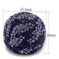 TK2358 - IP Black(Ion Plating) Stainless Steel Ring with Top Grade Crystal  in Tanzanite-1