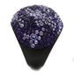 TK2358 - IP Black(Ion Plating) Stainless Steel Ring with Top Grade Crystal  in Tanzanite-3