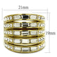 TK2362 - IP Gold(Ion Plating) Stainless Steel Ring with Top Grade Crystal  in Clear-1