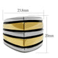 TK2367 - Two-Tone IP Gold (Ion Plating) Stainless Steel Ring with Epoxy  in Jet-1