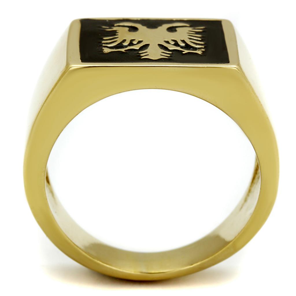 TK2373 - IP Gold(Ion Plating) Stainless Steel Ring with Epoxy  in Jet-2