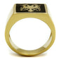 TK2373 - IP Gold(Ion Plating) Stainless Steel Ring with Epoxy  in Jet-2