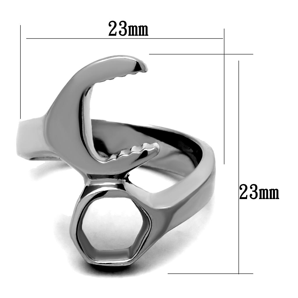 TK2396 - High polished (no plating) Stainless Steel Ring with No Stone-1