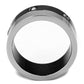 TK2397 - Two-Tone IP Black (Ion Plating) Stainless Steel Ring with No Stone-2