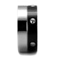 TK2397 - Two-Tone IP Black (Ion Plating) Stainless Steel Ring with No Stone-3