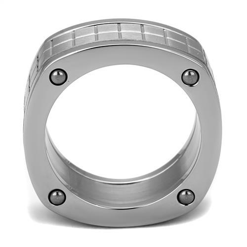 TK2405 - High polished (no plating) Stainless Steel Ring with No Stone-2