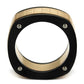 TK2406 - Three Tone (IP Rose Gold & IP Black & High Polished) Stainless Steel Ring with No Stone-2
