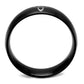 TK2408 - Two-Tone IP Black Stainless Steel Ring with No Stone-2